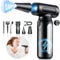 Compressed Air Duster-200000RPM Super Power Cordless Electric Air Blower Duster, USB Rechargeable Durable 3-Gear Adjustable Dust Blower Cleaner for PC, Keyboard, Outdoor, House and Car (Sliver)
