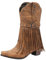 FGUUTYM Stivali lunghi da donna con nappe, stile occidentale, stile retrò, da cowboy, con tacco a blocco, in pelle, stivaletti estivi, marrone, 43 EU