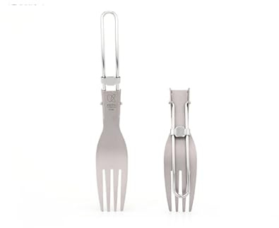 KEITH Titan Klappgabel Outdoor Camping Geschirr Titan Besteck