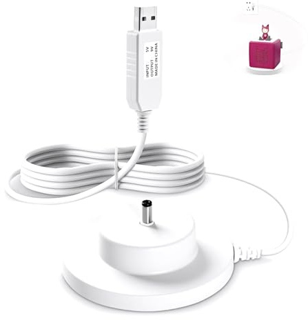 USB Charging Cable for Toniebox 9V Toniebox Charging Station with LED | Indicator USB Charger Dock Cable 6ft Compatible with Toniebox Music Audio Player for Home Car Travel Use