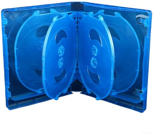 CD-Aufbewahrungsbox, 10 Stück, Kunststoff-Medien-Hülle für Blu-ray- und Spiele-Discs, Kratzschutz, kompaktes, leichtes Design, Heimbüro-Organisation, CD-Schutzhülle für Archivierung,Aufbewahrung(blau)