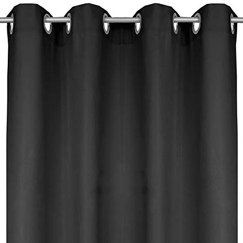 Bestlivings Blickdichte Schwarze Gardine mit Ösen in 140x245 cm (BxL), in vielen Größen und Farben