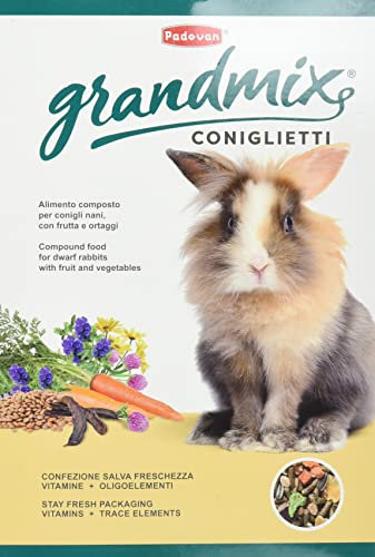 Padovan Grandmix Coniglietti - Alimento Completo per conigli con frutta e ortaggi - 850 gr