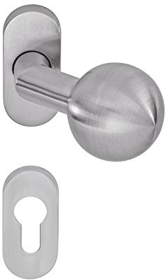 Türknopf PREMIUM 3548 VO FS - auf Rosette gekröpft, 31x69x9 mm, Edelstahl matt | Türbeschlag dormakaba