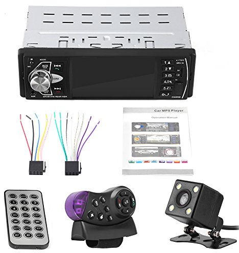 Auto MP5 Player, 4,1 Zoll HD Bluetooth Radio Freisprecheinrichtung Auto MP5 Player Videowiedergabe FM Radio AUX-Speicherkarte USB-Fernbedienung(mit Kamera)