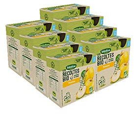 Blédina Les Récoltes Bio 24 gourdes Bio Pommes Desserts Mixtes (Pack de 6x4 gourdes)