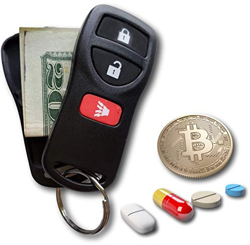 Stash-it Coffre-fort de dérivation pour clés avec compartiment secret caché, boîte de rangement, porte-clés de voiture discret pour cacher et stocker de l'argent lors de festivals et de voyages,