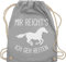 Turnbeutel Rucksack - Taschen - Mir reichts ich geh Reiten I Geschenk Pferde I Pferdemädchen I Pferdeliebhaber - Unisize - Hellgrau - pferdegeschenk stalltasche pferd pferdespruch gehe beutel