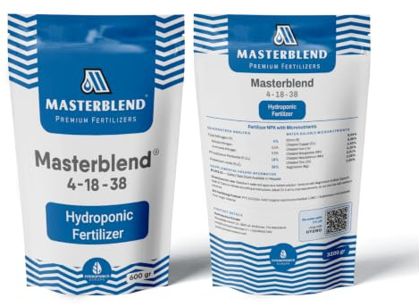Masterblend 4-18-38 Hydroponik Dünger 8 kg | Reine 4-18-38 Basiskomponente ohne Zusätze | Nährstoffe für Hydrokultur, DWC, Aeroponik & Kratky | Für Tomaten, Paprika & Gemüse