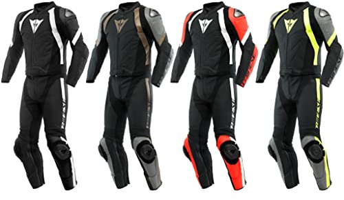 Dainese Avro 4 2-Teiler Motorrad Lederkombi (Black/Gray,48)