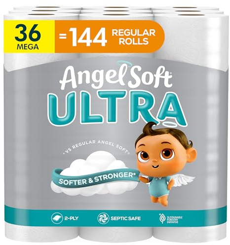 Angel Soft® Ultra Papier toilette 36 rouleaux de papier toilette double épaisseur