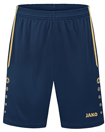 JAKO Herren Sporthose Allround, Navy/Gold, M