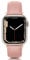 Tuocal Genuine Leather Strap Compatible with Apple Watch Straps 38mm 40mm 41mm, Soft Elegant Leather Replacement Strap for Apple Watch iWatch Series 8 7 6 5 4 3 2 1 SE Sports Edition Women, Pink Sand