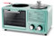 3 in 1 Breakfast Station, Multifunctional Toaster Oven, Frying and Roasting Pan, Breakfast Station Appliances Suitable for household kitchen appliances, Green