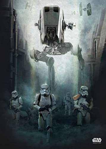 Displate Offiziell Star Wars MetallPoster Magnetische Befestigung Inklusive Lizenziert Bilder Hochwertiges Poster Rogue One Battle Of Scarif - Search Team Poster 67.5 cm x 48 cm