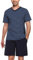 Bresdk Schlafanzug Herren Kurz Sommer Zweiteiliger Pyjama Set mit Oberteile und Kurze Hosen für Männer