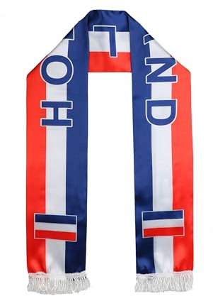 Sonia Originelli Fanartikel leichter Fanschal mit Fransen WM EM Fussball, Farbe: Niederlande