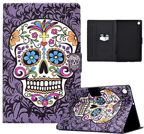 CXTcase Funda para Lenovo Tab M10 Plus 3rd Gen (2022) de 10,6 pulgadas, piel sintética, funda inteligente para tablet móvil, función atril, funda delgada para Lenovo Tab M10 Plus 3ª Gen, cráneo