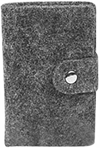 Vintage ID Porte-cartes de crédit Organiseur Slim Pocket Wallet Étui pour cartes de visite, cartes de crédit et permis de conduire (gris clair)