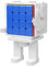 FunnyGoo MoYu Würfel Roboter MF8967 Würfel Klassenzimmer MFJS Meilong 4M 4x4 Würfel Roboter Magie Puzzles Würfel Aufkleber mit weißem Roboter Form Display Stand