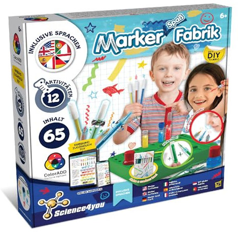 Science4you Stift-Atelier für Kinder - Macht Filzstifte Auswaschbar und Zauberstifte, 65 Inhalte, Educatif Spielzeug für Mädchen und Jungen, Idea Geschenke für Kinder 6 7 8 9+