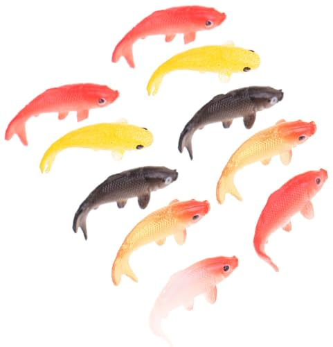 TOYANDONA 10st Puppenhausmöbel Terrarienfisch-Ornamente Mini-koi-Fische Kleine Plastikfische Miniatur- Aus Kunstharz Terrarium- Fischspielzeug Aus Statuen PVC Glas Tier