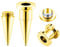 Longbeauty 8G-13/16 Edelstahl Ohr Dehnstäbe Tapers Plugs Tunnels Ohrpiercing Ohrdehner Ohrstrecker Stretching Kit, Gold, Stil B, 10MM
