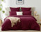 WAVVE Bettwäsche 220x240 3 teilig Weinrot Rot - Bettbezug 220 x 240 Set mit Kissenbezüge 65x65 cm, Bettwäsche-Sets 240x220 aus Mikrofaser mit Reißverschluss Weich und Bügelfrei, Burgund