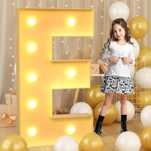 Lettre E géante lumineuse à DEL de 100 cm, panneau lumineux en mosaïque pour chapiteau lumineux, lampes à DEL pour Saint-Valentin, anniversaire, Noël, Nouvel An