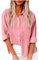 Donne Cotone Lino Camicie Casual, Elegante Curvy Camicia in Lino Camicia con Maniche Lunga e Colletto a Revers in Tinta Unita Leggera e Comoda per L'Estate Camicetta da Donna alla Moda da Spiaggia