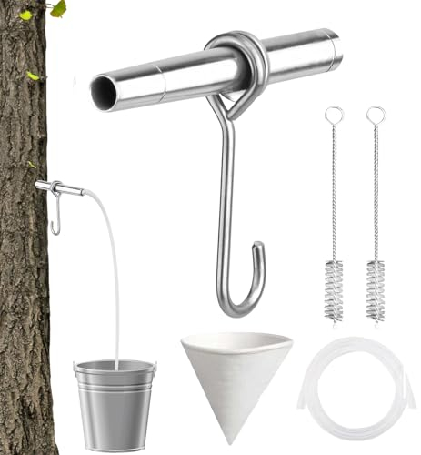 Nexoria Ahornsirup Zapfhähne, Ahornsirup-Zapfset Edelstahl Ahornsirup Wasserhähne Ahornsirup Saftbaum Zapfhahn Ahornsirup Baum Gewindebohrer Set für Ahornsirup Sugaring Ahorn