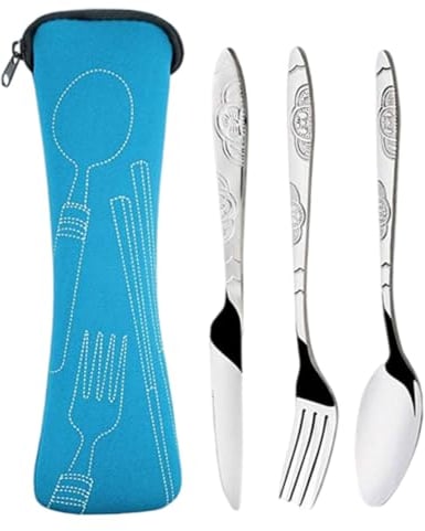 Set de cuchara de bistec 4pcs cubiertos plateados de acero inoxidable, set de utensilios de cubiertos horquillas de pastelería para cocina para cocina