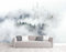 Naturempress Papier Peint Panoramique Forêt De Pins Zen Nuages Oiseaux Papier Peint Intissé Tapisserie Poster Mural pour Salon Chambre Décoration Murale