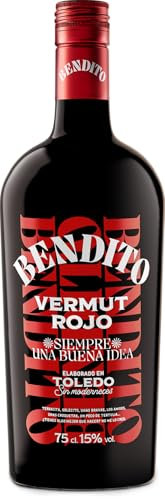 Bendito Vermut Rojo, , Pack 4 Botellas x 75cl, Seco y Con Ligera Acidez y Regusto Dulce, 15% Vol. Alcohol