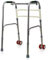 Orthologics™ Folding Lightweight Aluminium Walking Frame Walker Zimmer with Wheels - Adjustable Height and Foldable M4