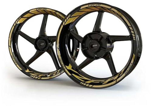 YYTEMD Strisce adesive per Bordi Accessori Moto Strisce Riflettenti sul Bordo del Cerchio Adesivi Riflettenti per Ruote per Y&amaha R1 R1(Style 13)