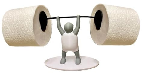 Miaoyak Porte-rouleau de papier toilette amusant pour haltérophilie, salle de bain 3D, décoration d'intérieur