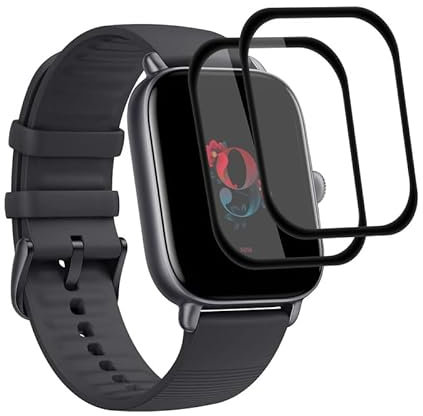 Camokia 2 Stück HD Klar Schutzfolie für Amazfit GTS 3/4 folie, Blasenfreie Panzerfolie für Amazfit GTS 3 Schutz Glas, Anti-Staub Schutzglas für Amazfit GTS 4 Panzer, für Amazfit GTS 3/4 Displayschutz