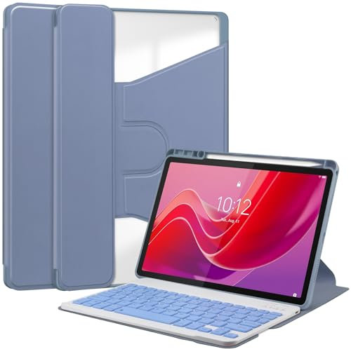 Custodia con tastiera per Samsung Galaxy Tab A8 10,5 pollici 2021 SM-X200/X205, tastiera Staccabile Bluetooth Wireless Magnetic Keyboard Tablet Stand Cover(Purple)