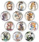 Kujinova Fridge Magnets, 3D Glass Magnets 12 PCS, Round Fridge Magnet 30 mm, Animals Decorative Magnets for Fridge, Super Strong Magnetism, for Refrigerators, Offices, Homes, Whiteboards, etc