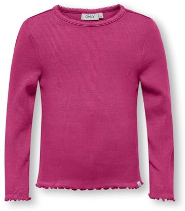 Kids mini girl Mädchen Kmgtrinny Life SLD Ls Oneck Top JRS Noos, Magenta, 128