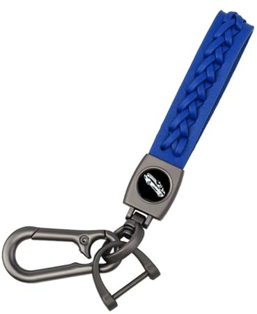 RELONGGI Schlüsselanhänger aus Echtleder für Auto - Leder Schlüsselband für Herren und Damen mit Metallkarabiner