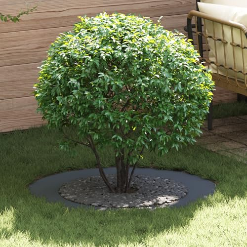 Anthrazit Runder Blumentopf 90L mit Mattierter Oberfläche, Großer Pflanzkübel Ø90cm aus Robustem Metall für Innen und Außen, Fleckenresistent & Leicht