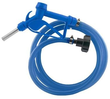 SolaDirect AdBlue Dispensing Kit 10 metres Braided PVC Hose with Metal Fuel Gun IBC S60X6 to 3/4 Hose Tail Adapter A2 Hose Clips for IBC Tank Fluid Transfer AdBlue Diesel Low Corrosive Liquids