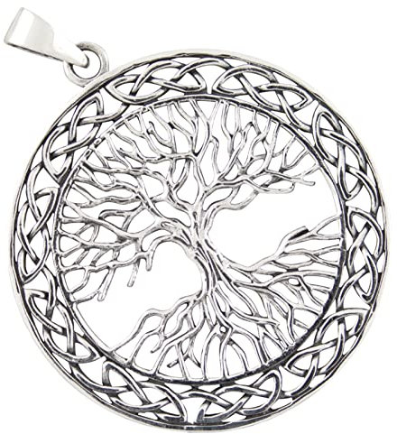 AFP Grande árbol de la vida colgante de plata 925
