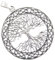 AFP Grande árbol de la vida colgante de plata 925