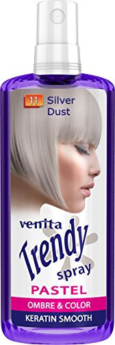 Venita TRENDY - Tinte en espray semipermanente Ombre en spray para el cabello, 200 ml (11 plata)