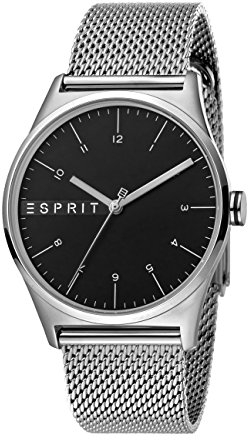 Esprit Herren Analog Quarz Uhr mit Edelstahl Armband ES1G034M0065