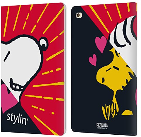 Head Case Designs Offiziell Zugelassen Peanuts Snoopy & Woodstock 2 Halbzeiten Und Gelächter Leder Brieftaschen Handyhülle Hülle Huelle kompatibel mit Apple iPad Mini 4