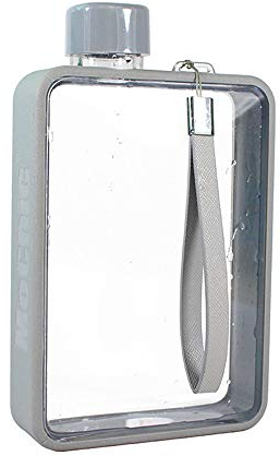LINGKY 380 ML Mini Transparent Assiette Plate Papier A5 Bouilloire Portable, Bouteille d'eau en Plastique Créative